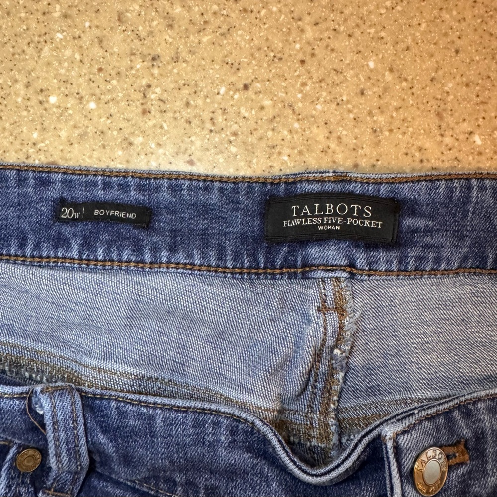 Talbots Blue Straight Leg Jeans Classic Denim 20w Boyfriend - Picture 5 of 6